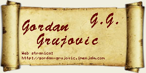 Gordan Grujović vizit kartica